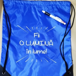 Rucsac albastru, Fii o lumina in lume!